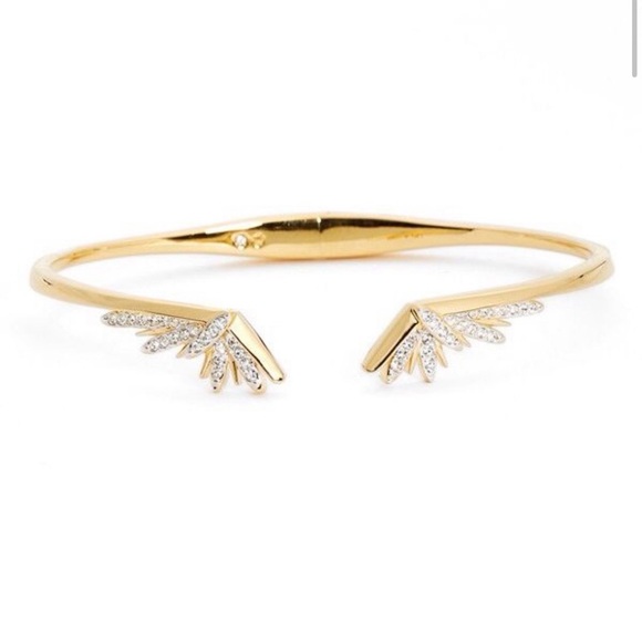 Nadri Jewelry - Gold Nadri 'Solas' Crystal Hinge Bangle Bracelet